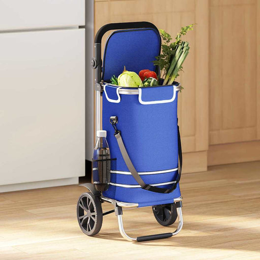 Carrello della spesa Blu 36.5 x 46.5 x 100.5 cm Tessuto Oxford 42002336