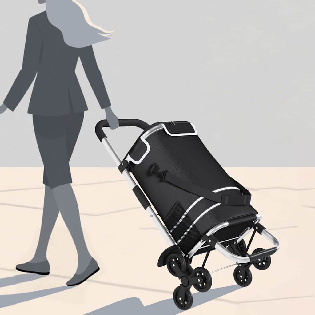 Carrello della spesa Nero 47 x 39 x 100.5 cm Tessuto Oxford 42002337