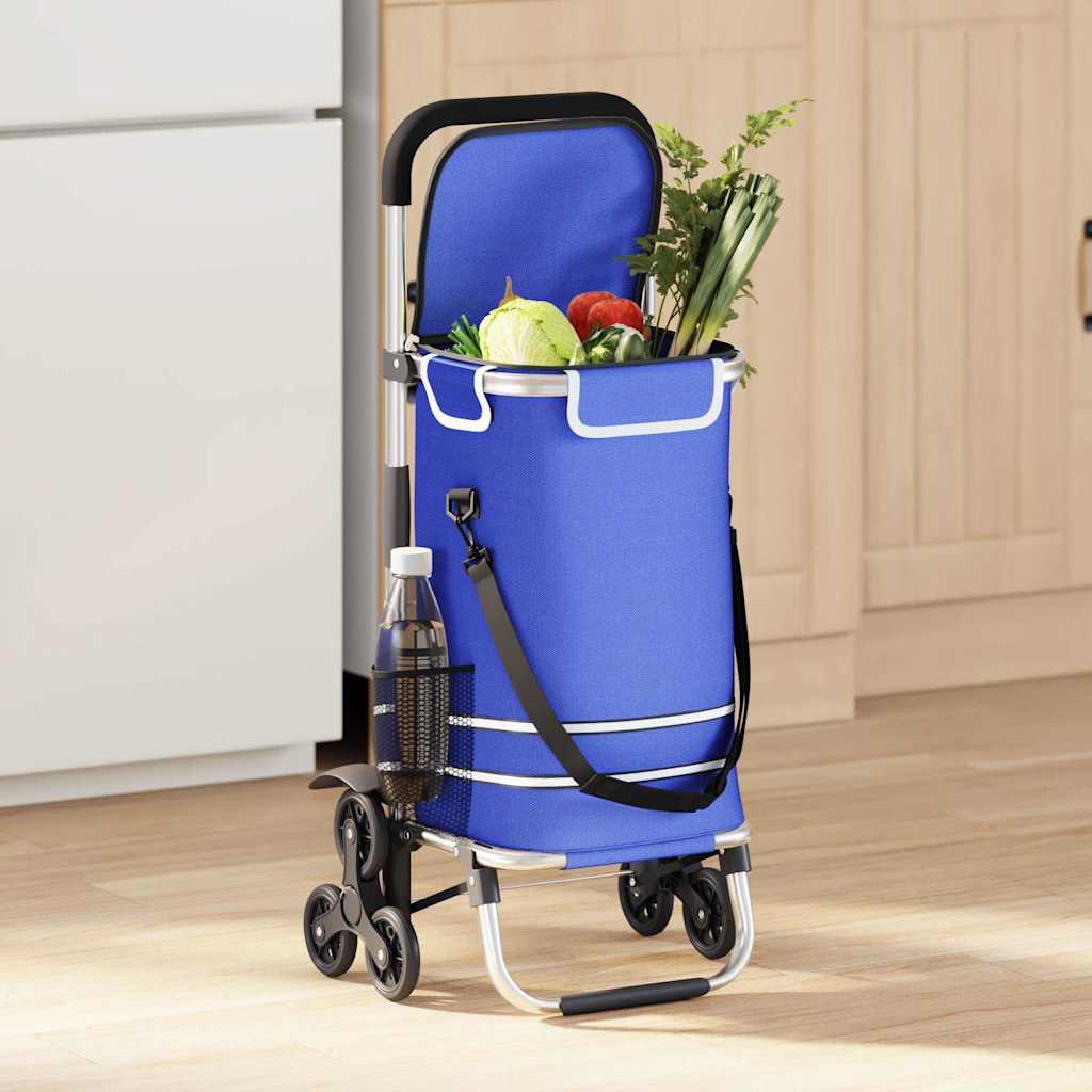 Carrello della spesa Blu 47 x 39 x 100.5 cm Tessuto Oxford 42002339