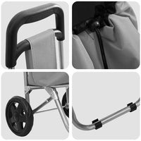 Carrello della spesa Grigio 35 x 28 x 92 cm Tessuto Oxford 42002343