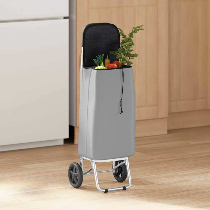 Carrello della spesa Grigio 35 x 28 x 92 cm Tessuto Oxford 42002343