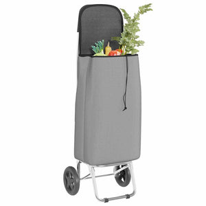 Carrello della spesa Grigio 35 x 28 x 92 cm Tessuto Oxford 42002343
