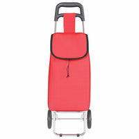 Carrello della spesa Rosso 35 x 28 x 92 cm Tessuto Oxford 42002345