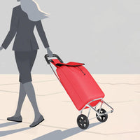 Carrello della spesa Rosso 35 x 28 x 92 cm Tessuto Oxford 42002345