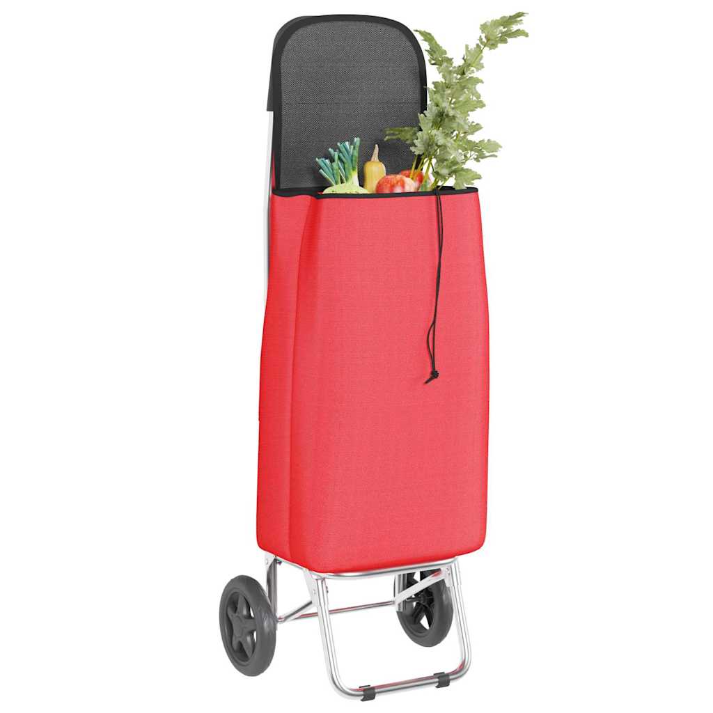 Carrello della spesa Rosso 35 x 28 x 92 cm Tessuto Oxford 42002345