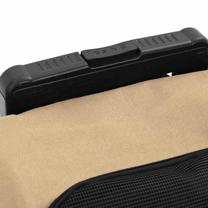 vidaXL Carrello per Animali 3 in 1 Design Sabbia 48x32x(57-106) cm Tessuto Oxford