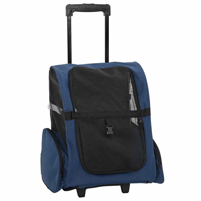 Carrello per animali domestici 3 in 1 Design Blu 48x32x57 cm Tessuto Oxford 42007371