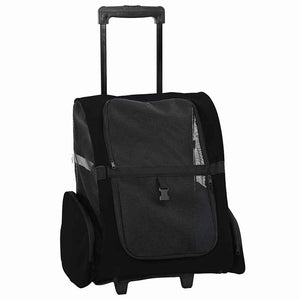 Carrello per Animali 3 in 1 Design Nero 48x32x57 cm Tessuto Oxford 42007372