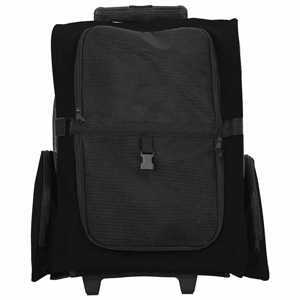 Carrello per Animali 3 in 1 Design Nero 48x32x57 cm Tessuto Oxford 42007372