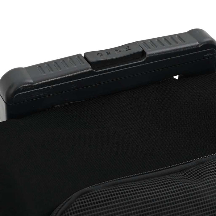 vidaXL Carrello per Animali 3 in 1 Design Nero 48x32x(57-106) cm Tessuto Oxford