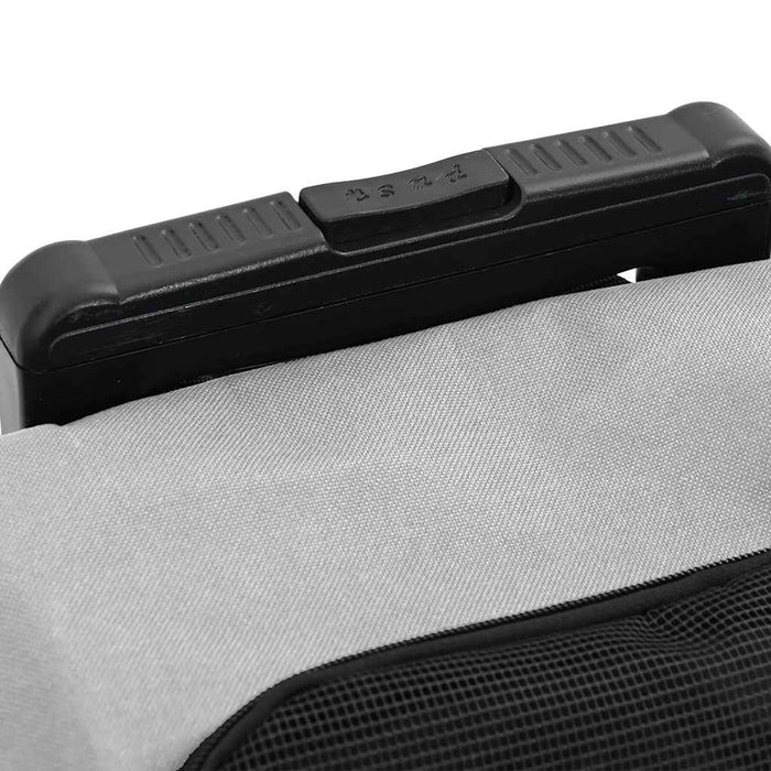 vidaXL Carrello per animali domestici 3 in 1 design grigio 48x32x(57-106) cm tessuto Oxford