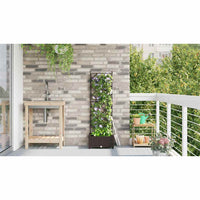 Vaso da Giardino con Trellis Marrone 40 x 40 x 125.5 cm PP 42002812