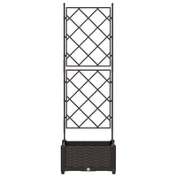 Vaso da Giardino con Trellis Marrone 40 x 40 x 125.5 cm PP 42002812