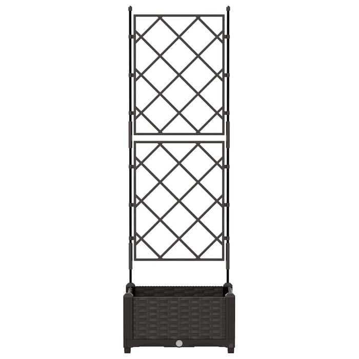Vaso da Giardino con Trellis Marrone 40 x 40 x 125.5 cm PP 42002812