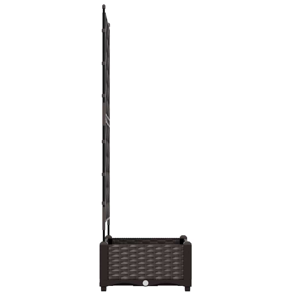 Vaso da Giardino con Trellis Marrone 40 x 40 x 125.5 cm PP 42002812