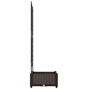 Vaso da Giardino con Trellis Marrone 40 x 40 x 125.5 cm PP 42002812