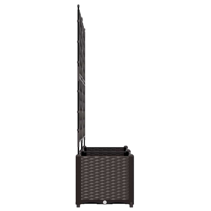 Vaso da Giardino con Trellis 2 pcs Marrone 80 x 40 x 143 cm PP 42002815