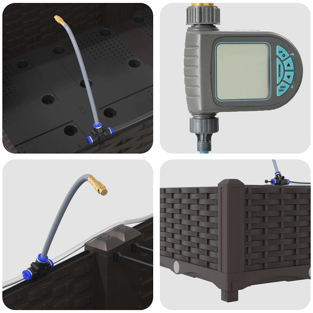 Vasi da giardino Marrone 160 x 40 x 22 cm Acciaio 42002821