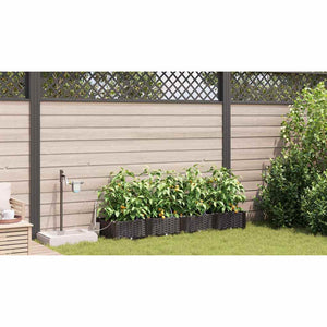 Vasi da giardino Marrone 160 x 40 x 22 cm Acciaio 42002821