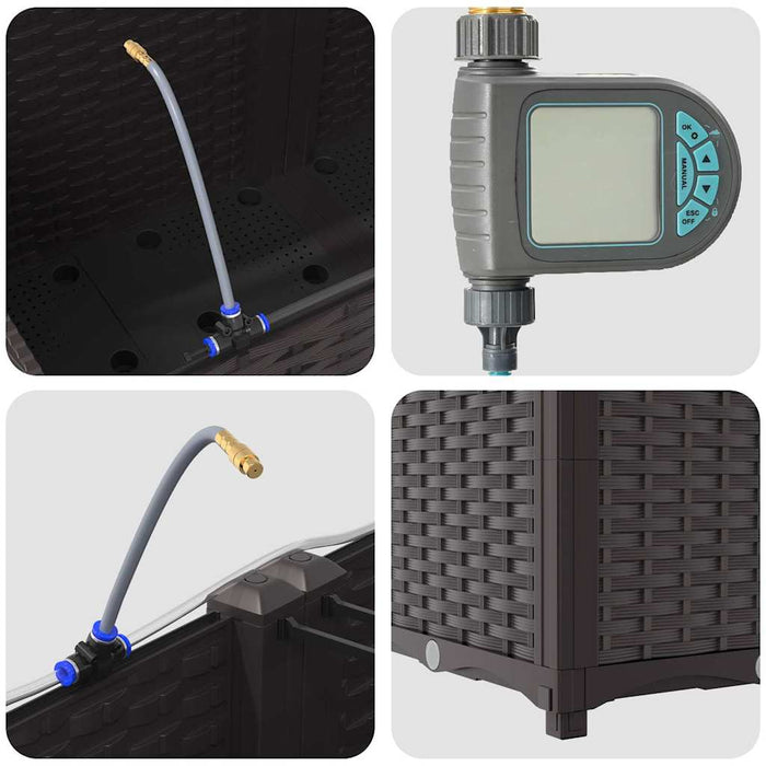 Vasi da giardino Marrone 80 x 40 x 37.5 cm Acciaio 42002822