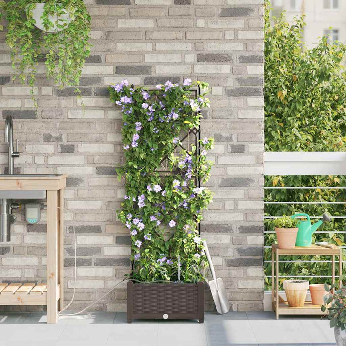 Vasi da giardino Marrone 40 x 40 x 126 cm Acciaio 42002825