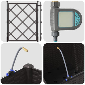 Vasi da giardino Marrone 40 x 40 x 142 cm Acciaio 42002826