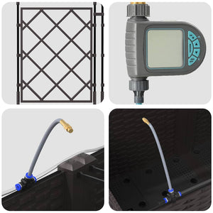 Vaso da giardino 2 pz-Set di 2 Fioriera da Esterno-Contenitore per Piante Marrone Acciaio 418548