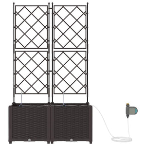 Vasi da giardino Marrone 80 x 40 x 142 cm Acciaio 42002828