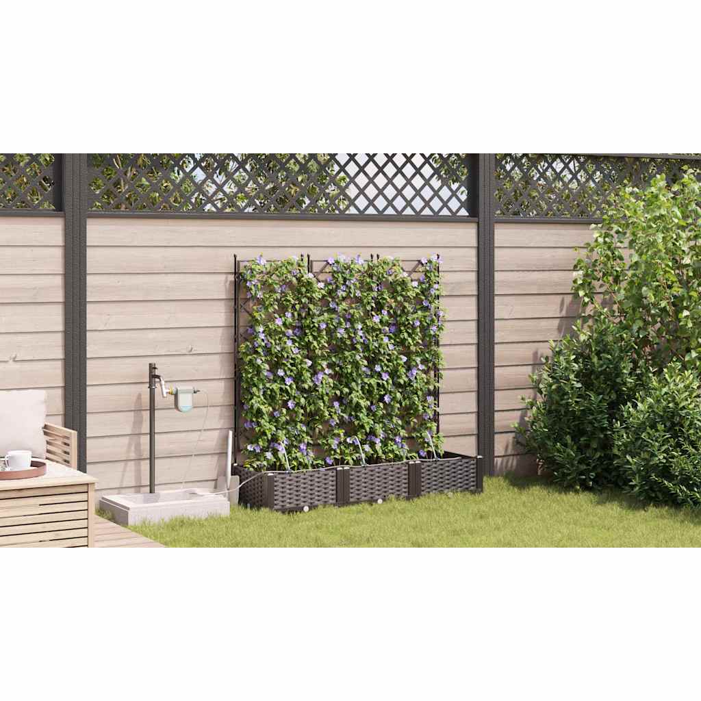 Vasi da giardino Marrone 120 x 40 x 126 cm Acciaio 42002829