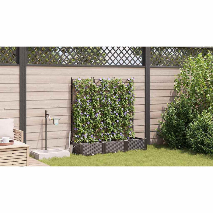 Vasi da giardino Marrone 120 x 40 x 126 cm Acciaio 42002829