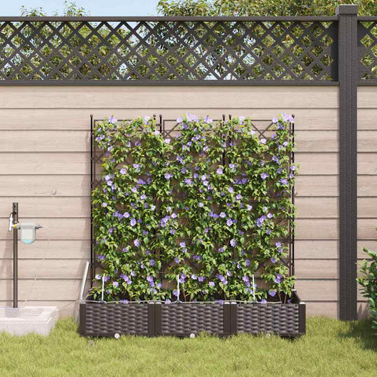 Vasi da giardino Marrone 120 x 40 x 126 cm Acciaio 42002829