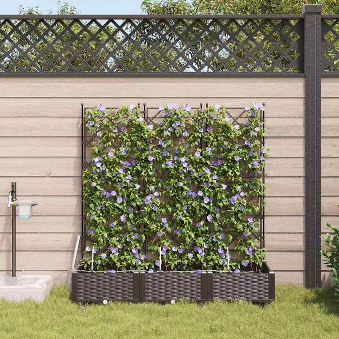 Vasi da giardino Marrone 120 x 40 x 126 cm Acciaio 42002829