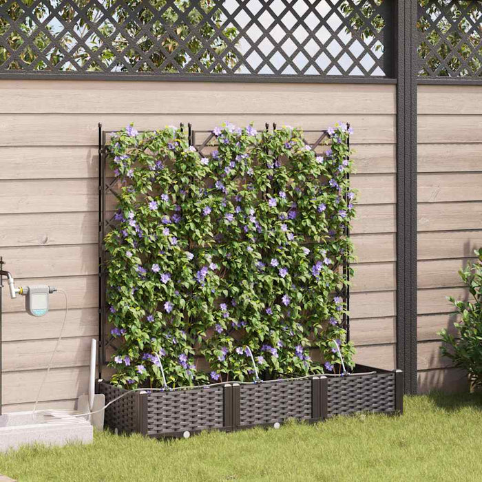 Vasi da giardino Marrone 120 x 40 x 126 cm Acciaio 42002829