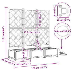 Vasi da giardino Marrone 120 x 40 x 126 cm Acciaio 42002829