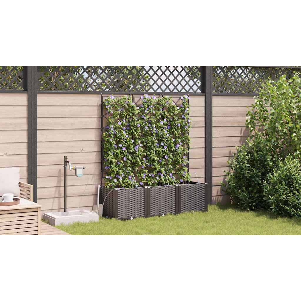 Vasi da giardino Marrone 120 x 40 x 142 cm Acciaio 42002830