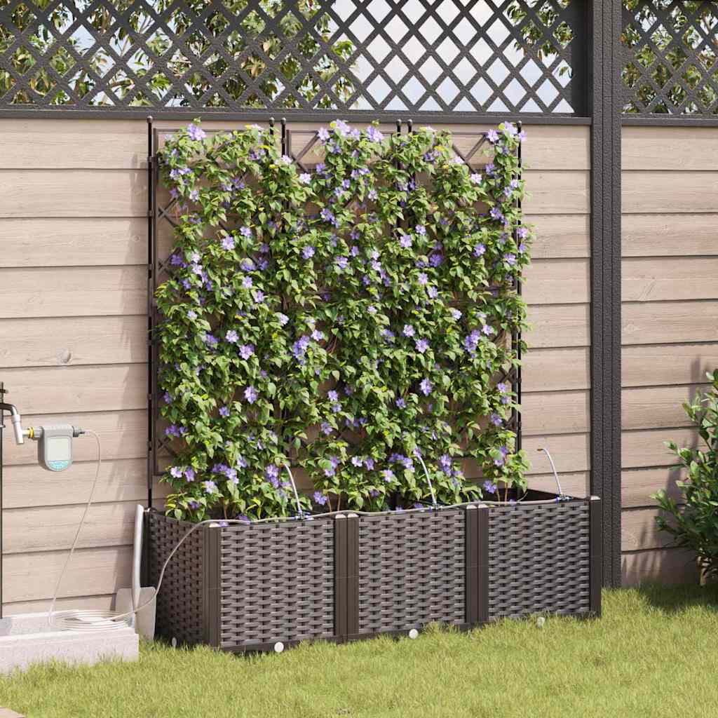 Vasi da giardino Marrone 120 x 40 x 142 cm Acciaio 42002830