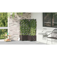 Vasi da giardino Marrone 80 x 80 x 142 cm Acciaio 42002831