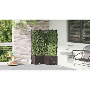 Vasi da giardino Marrone 80 x 80 x 142 cm Acciaio 42002831