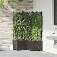 Vasi da giardino Marrone 80 x 80 x 142 cm Acciaio 42002831