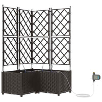 Vasi da giardino Marrone 80 x 80 x 142 cm Acciaio 42002831