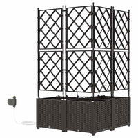 Vaso da giardino 3 pz-Set di 3 Fioriera da Esterno-Contenitore per Piante Marrone Acciaio 332836