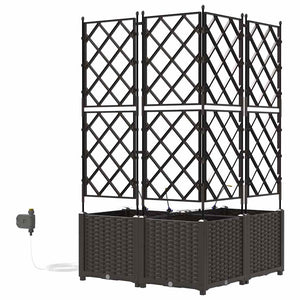 Vaso da giardino 3 pz-Set di 3 Fioriera da Esterno-Contenitore per Piante Marrone Acciaio 332836