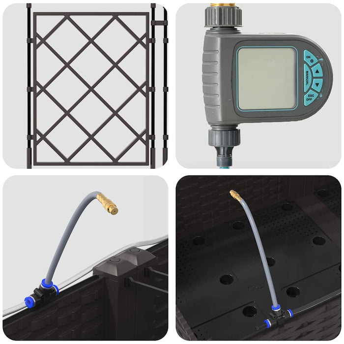 Vasi da giardino Marrone 120 x 120 x 126 cm Acciaio 42002832