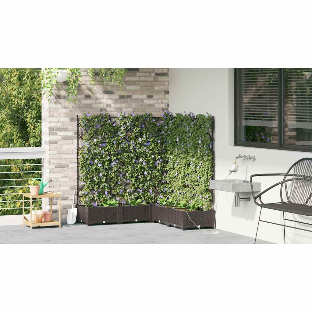 Vasi da giardino Marrone 120 x 120 x 126 cm Acciaio 42002832