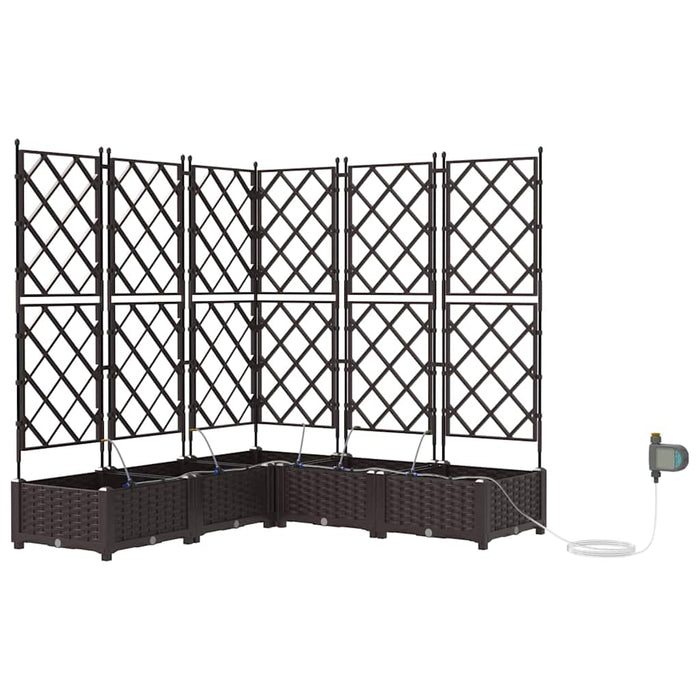 Vasi da giardino Marrone 120 x 120 x 126 cm Acciaio 42002832