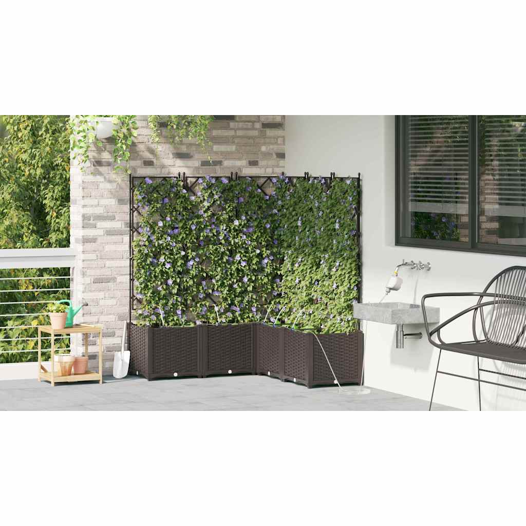 Vasi da giardino Marrone 120 x 120 x 142 cm Acciaio 42002833