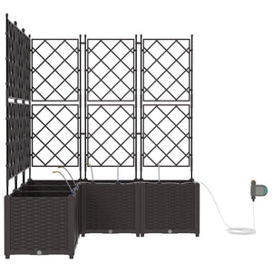 Vasi da giardino Marrone 120 x 120 x 142 cm Acciaio 42002833