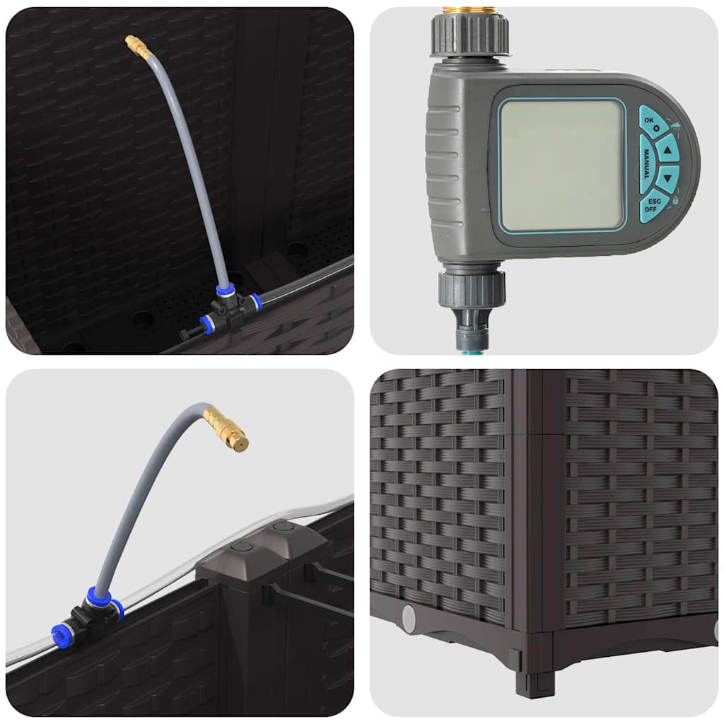 Vasi da giardino Marrone 160 x 40 x 52 cm Acciaio 42002834