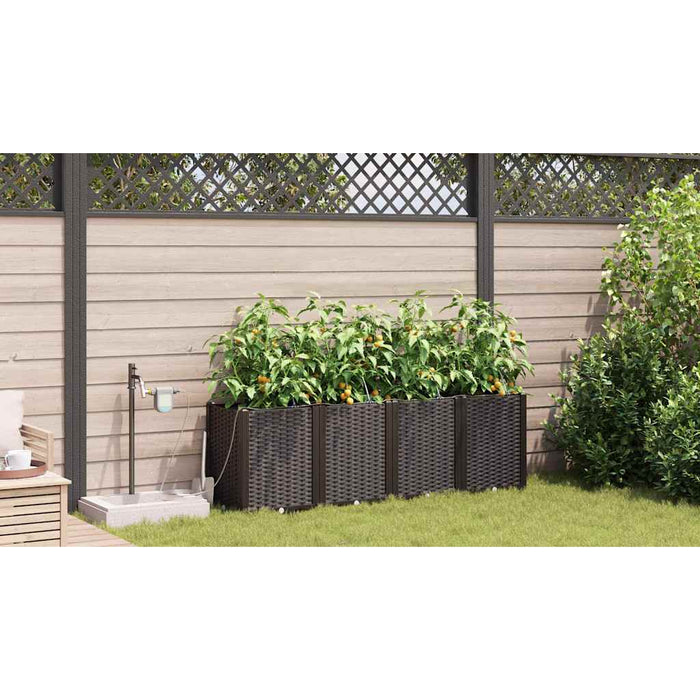 Vasi da giardino Marrone 160 x 40 x 52 cm Acciaio 42002834