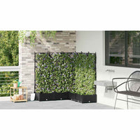 Vaso da Giardino con Trellis 5 pcs Nero 120 x 120 x 125.5 cm PP 42002842